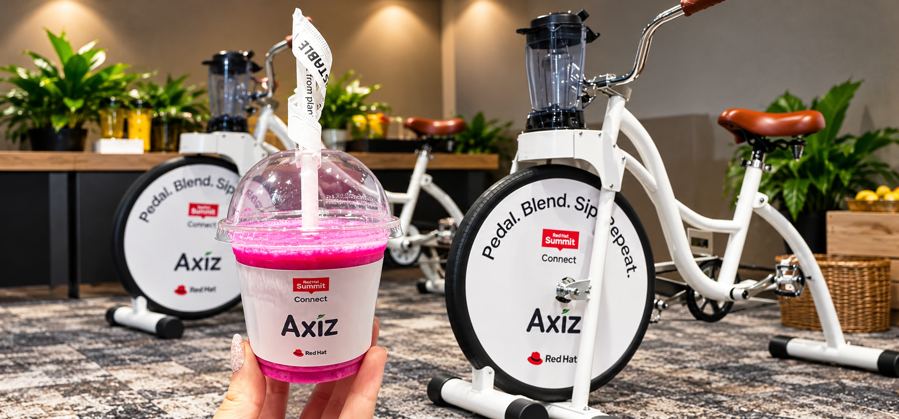 Branded Smoothie Bike Station