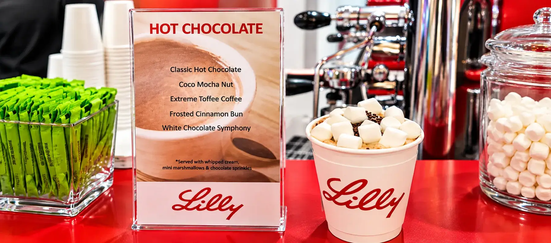 Lilly Hot Chocolate Cafe Counter