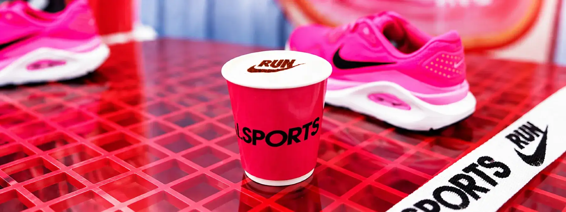 LSPORTS Run Coffee on Red Grid