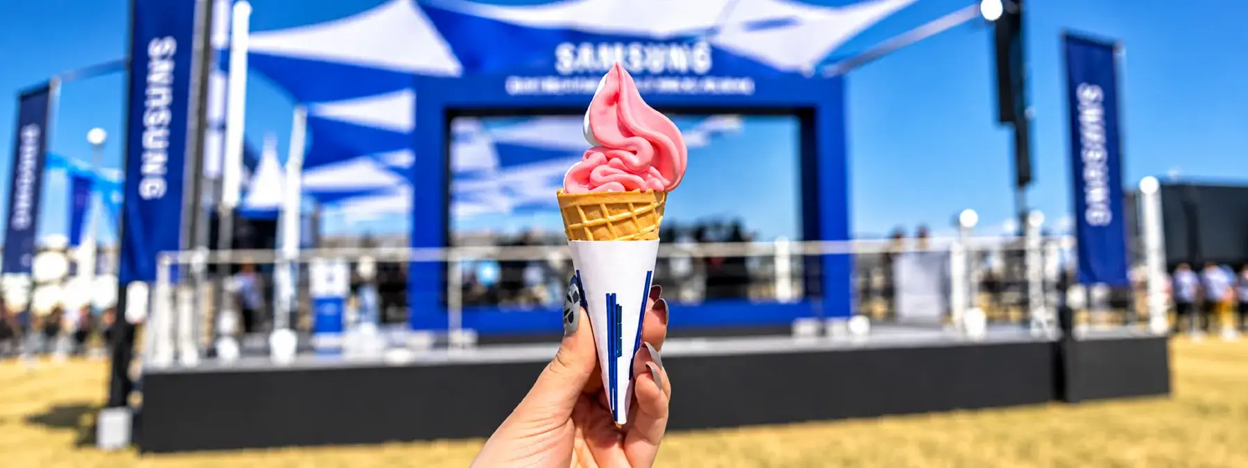 Pink Ice Cream at Samsung Festival