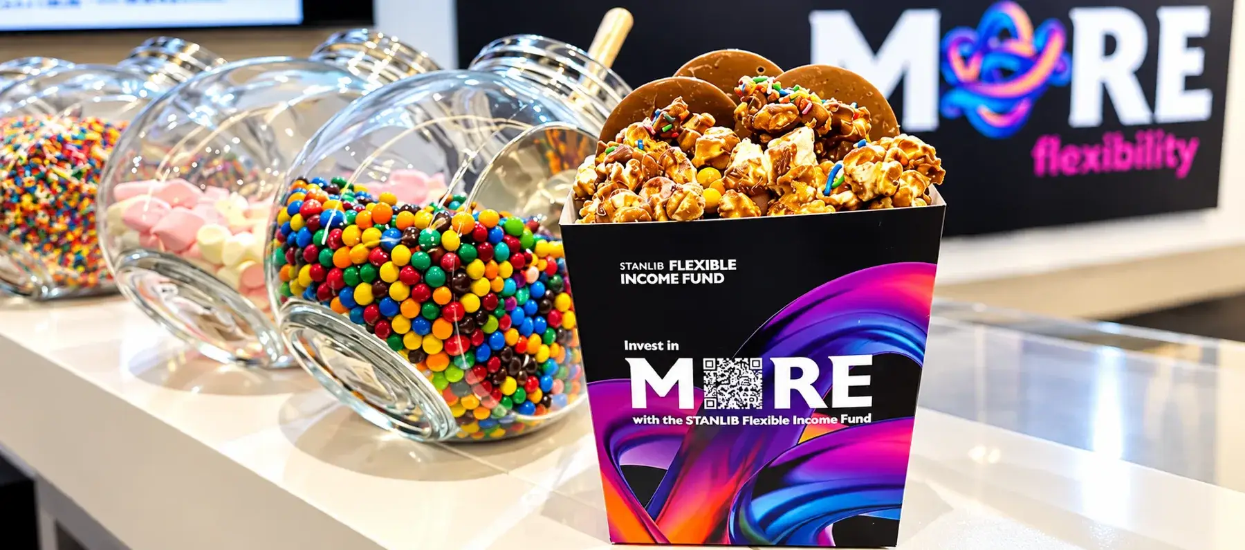 Colourful Caramel Popcorn Campaign Display