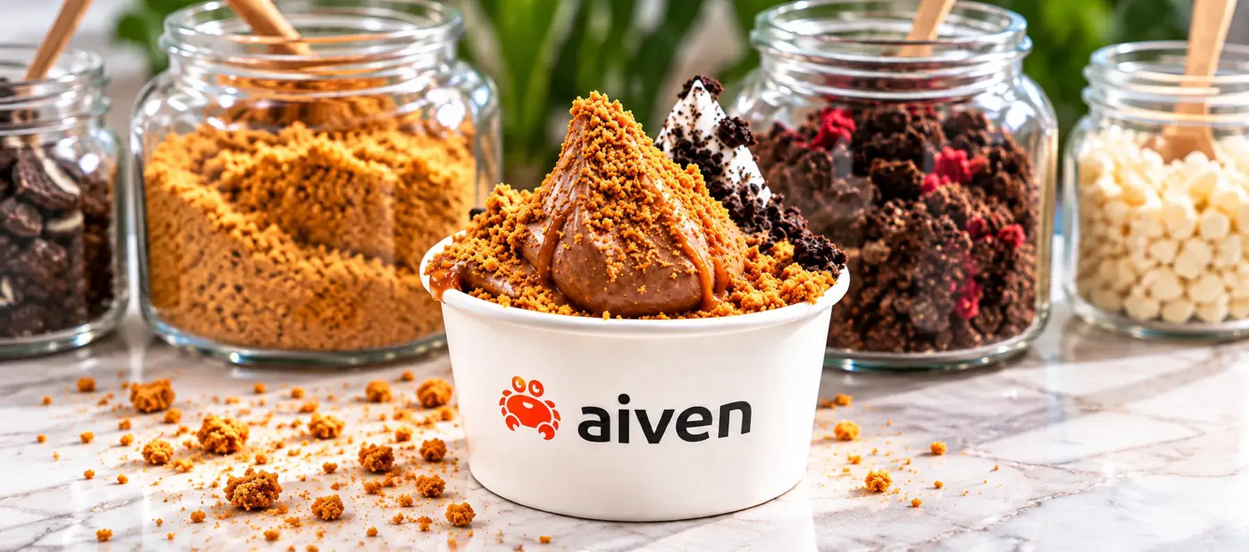 Caramel Crumble Chocolate Soft Serve Cup