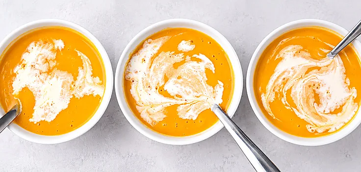 Three soup bowls