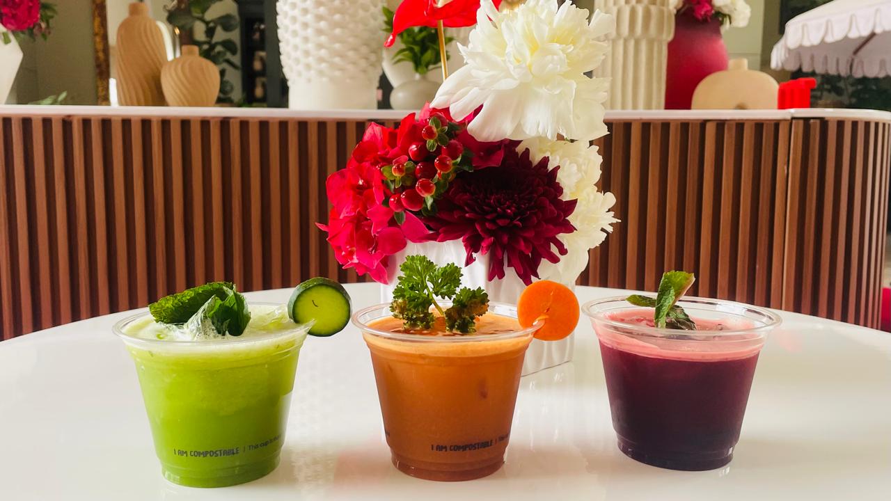 Raw Juice branded cups
