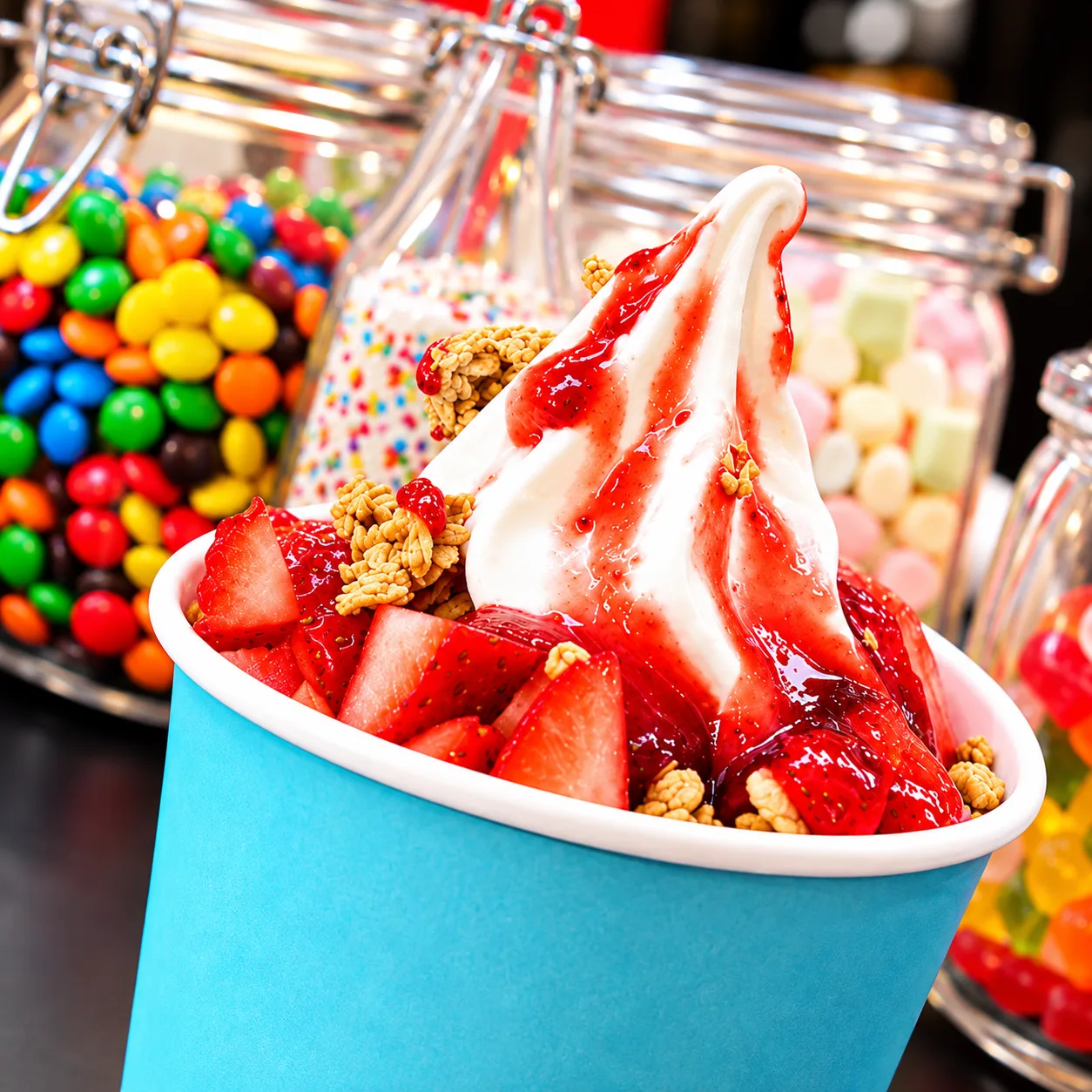 Strawberry Granola Froyo Delight