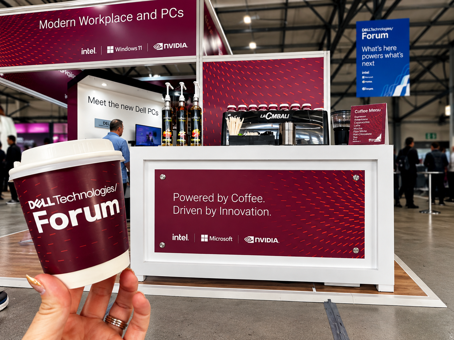 Branded coffee bar exhibition dell technologies