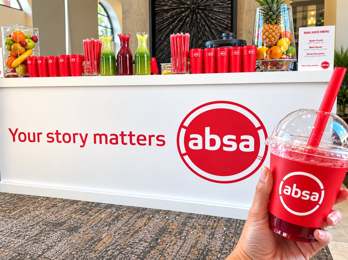 Branded raw juice bar corporate event