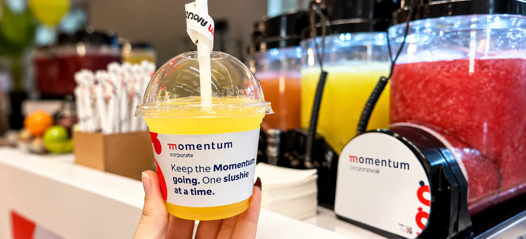 Crush machines mobile bar cup sleeve corporate