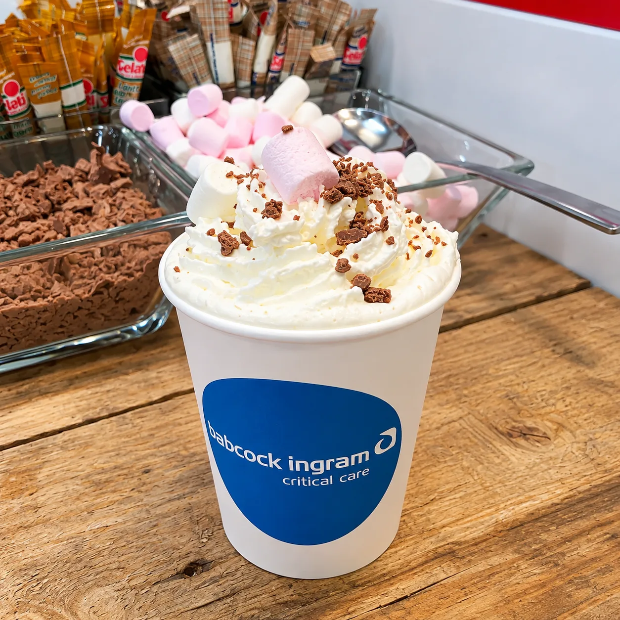 Hot chocolate toppings events exhibitions