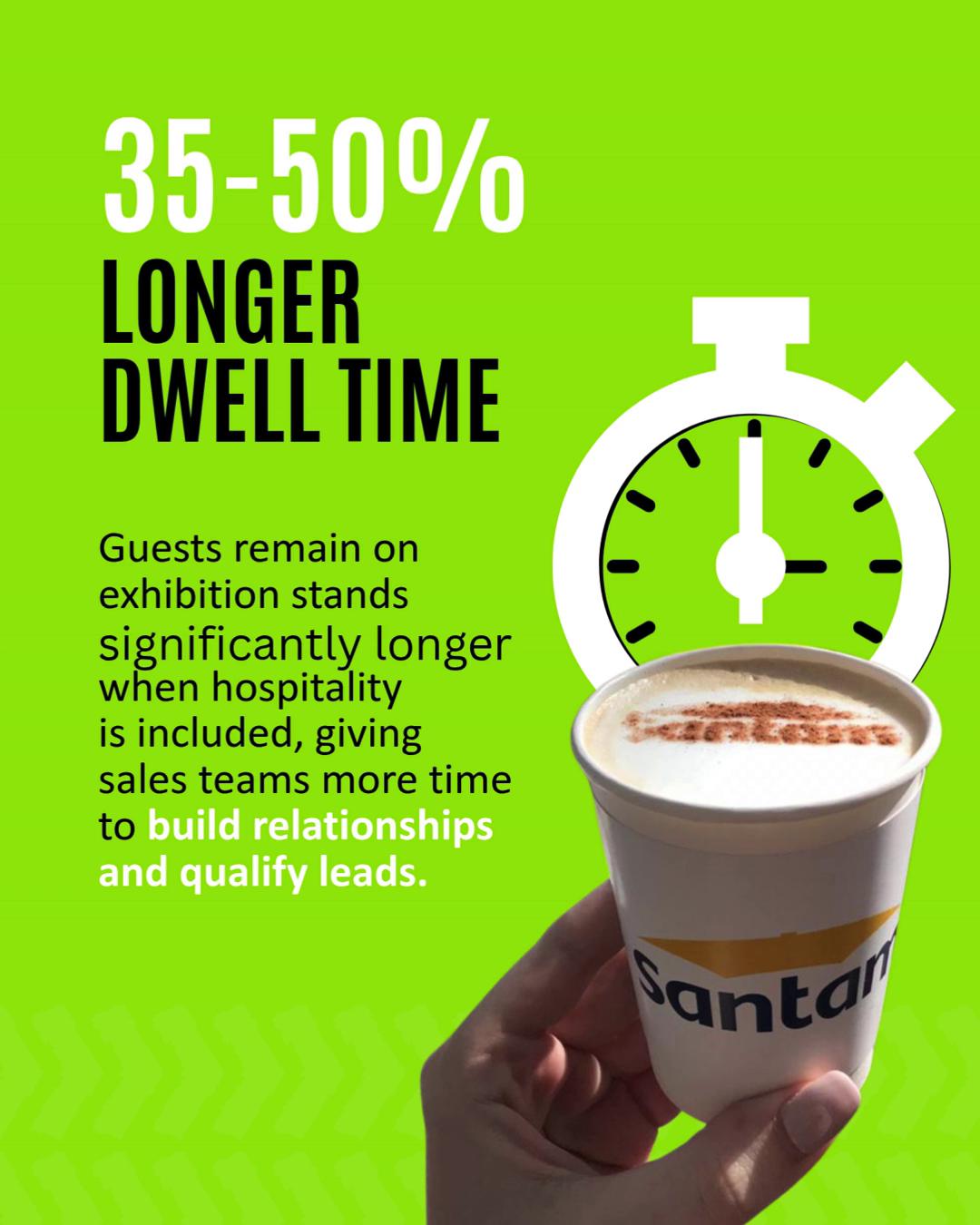 More time at your stand means more opportunities to connect. Thoughtful hospitality encourages guests…