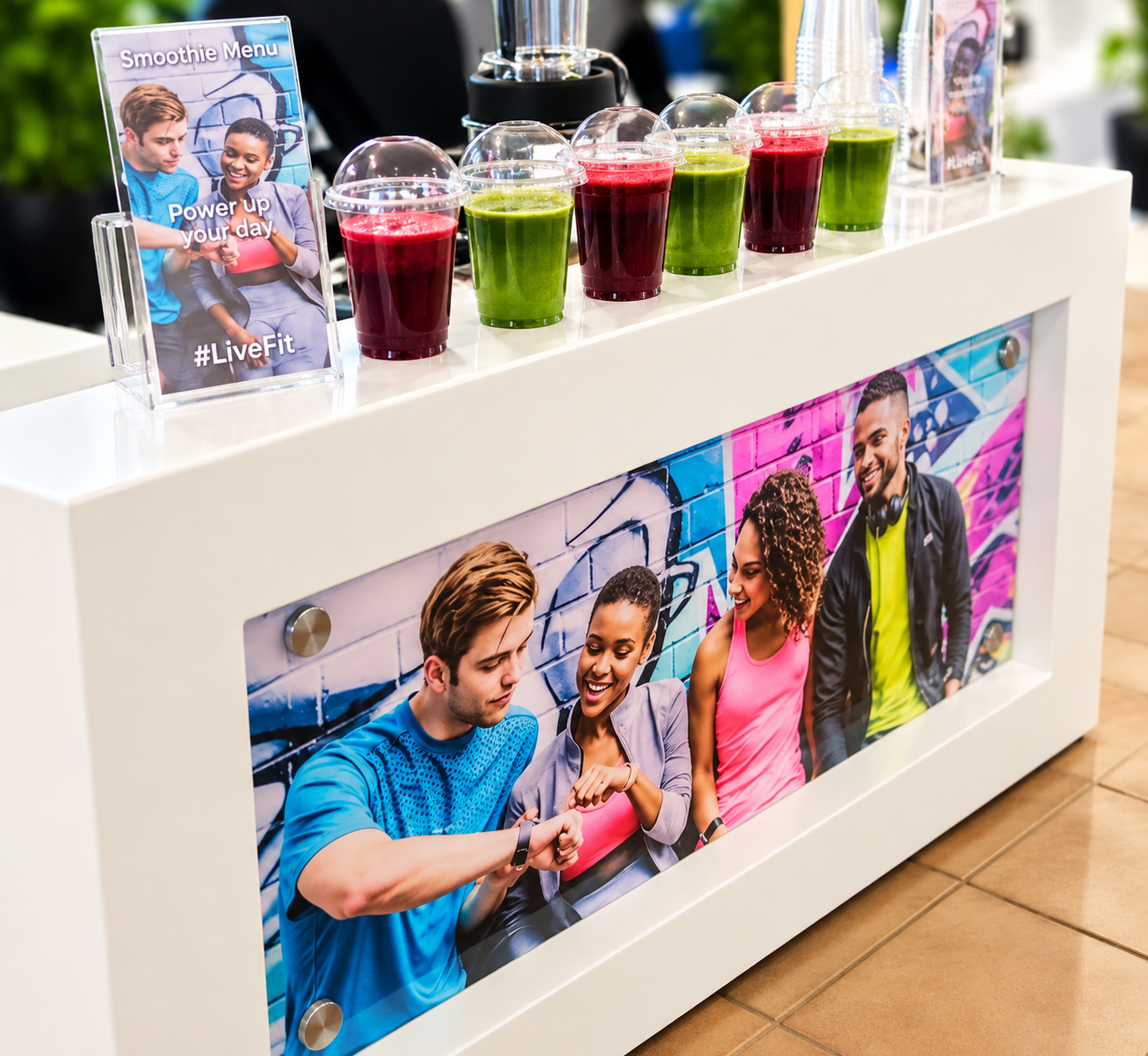 Raw juice bar brand activation mobile bar wellness